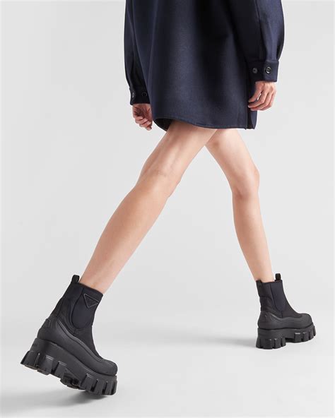 nylon prada boots women|prada monolith gabardine boots.